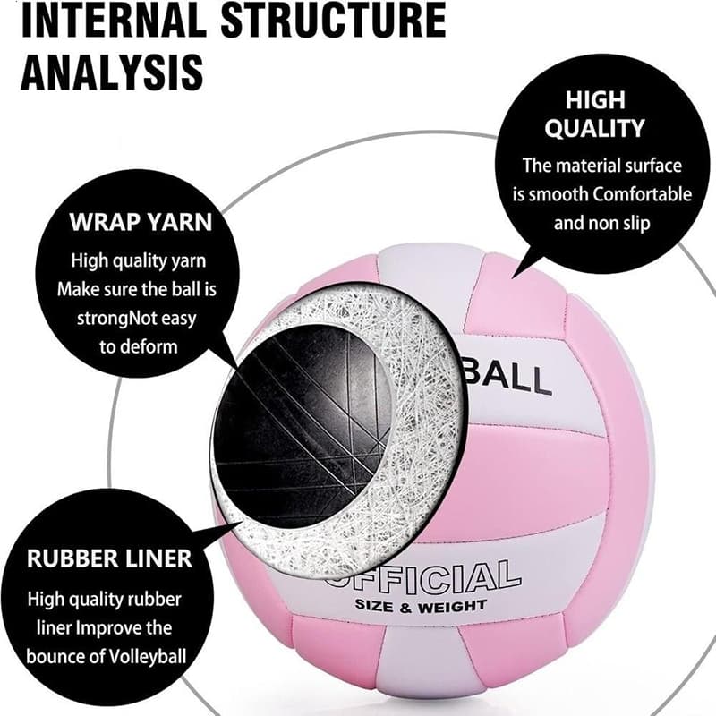 Volleyball เบอร์5 วอลเลย์บอล ลูกวอลเลย์บอล มีความยืดหยุ่นดี นุ่มสัมผัสดี เหมาะสำหรับฝึกซ้อมนันทนาการทั้งในร่มและกลางแจ้ รูปที่ 7
