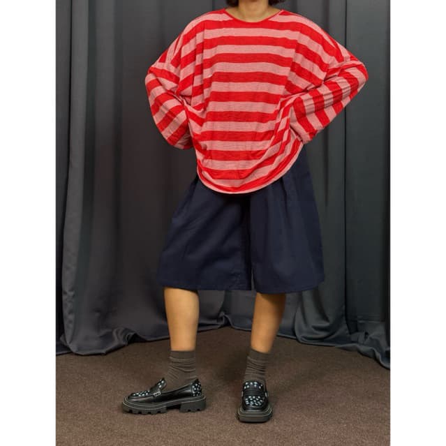 COTTON WIDE LEG SHORTS กางเกงขาสั้นขาบาน รูปที่ 7