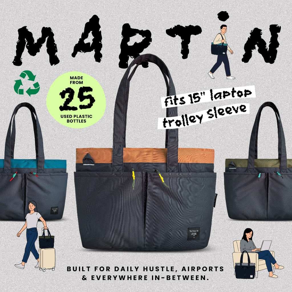 Martin relife bag กระเป๋าผ้ารีไซเคิลรุ่นมาร์ติน / 15" laptop bag / shoulder bag / crossbody bag รูปที่ 1