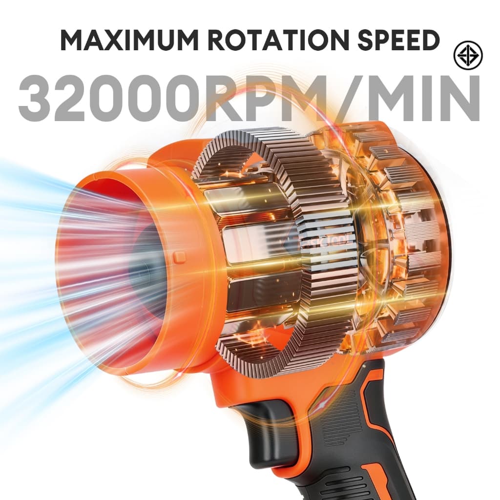 TASKTOOL TISI มาตรฐาน เครื่องเป่าลม 32000rpm/min เครื่องเป่าลมไร้สาย 21V โบเวอร์ ที่เป่าลมไฟฟ้า เครื่องเป่าลมเจ็ท รูปที่ 4