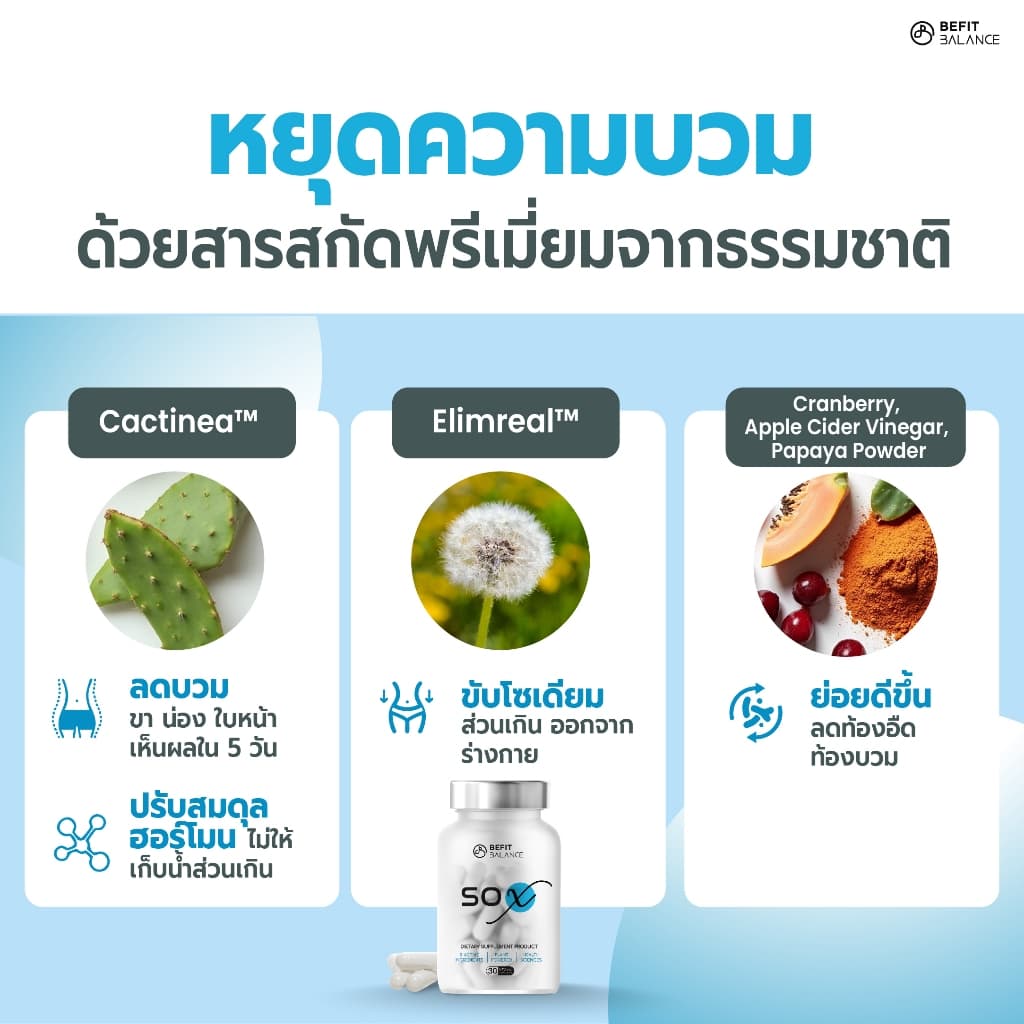 BEFITBALANCE Set SO X 1 กล่อง + LTE X 1 กล่อง + META X 1 กล่อง + APK X+ 1 กล่อง + META X NIGHT 1 กล่อง รูปที่ 6