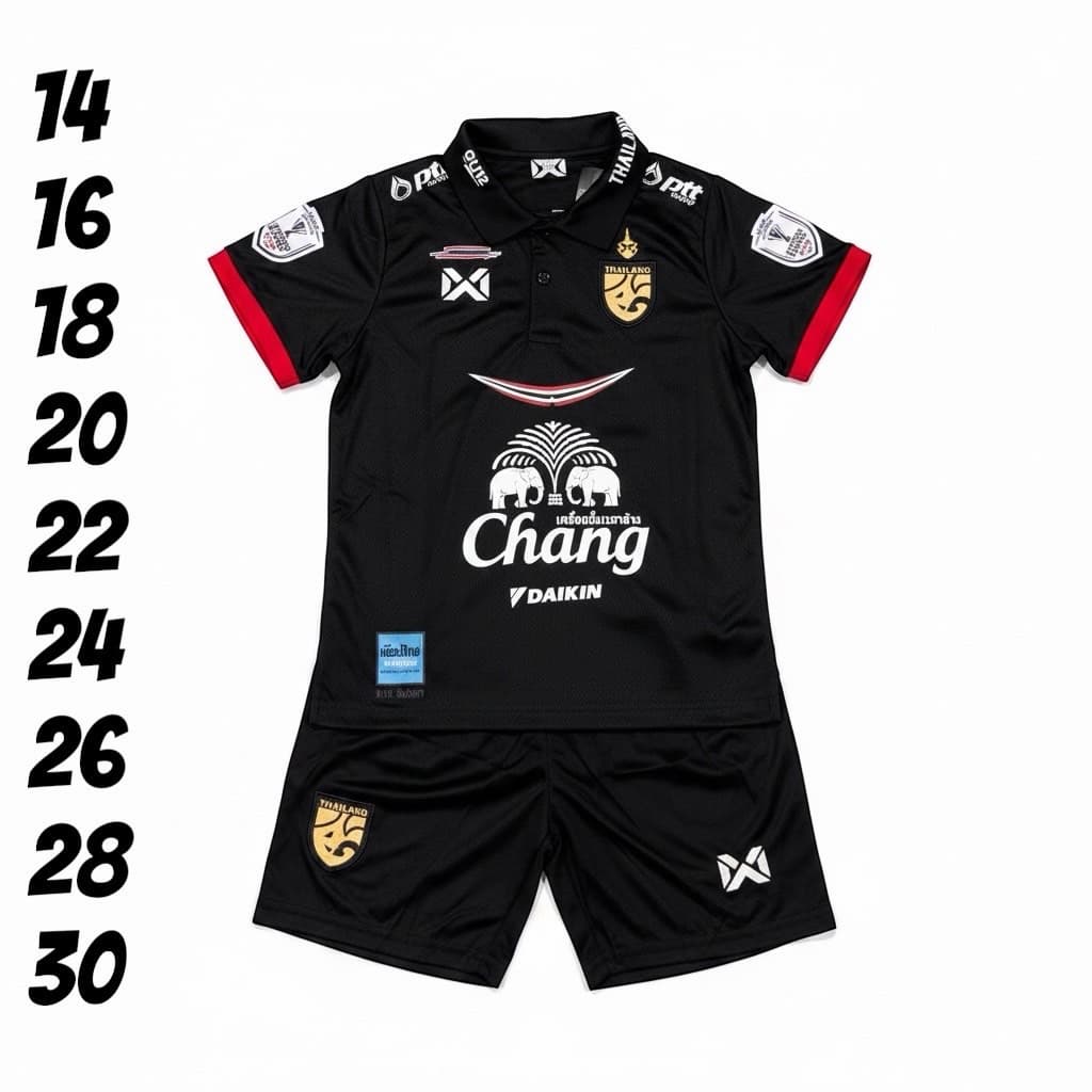 ชุดบอลชุดกีฬาเด็กเสื้อพร้อมกางเกงผ้านิ่มเย็นใส่สบายไม่ระคายเคืองต่อผิวซักรักษาง่ายใส่ได้ทั้งเด็กหญิงแหละชาย รูปที่ 8