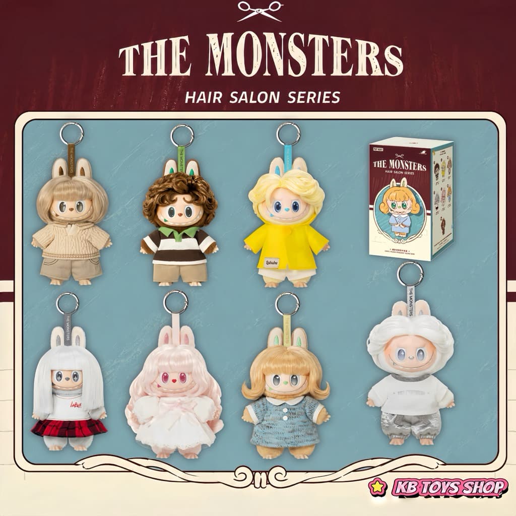 พวงกุญแจลาบูบู้ Labubu Hair Salon Vinyl Plush Pendant รูปที่ 1