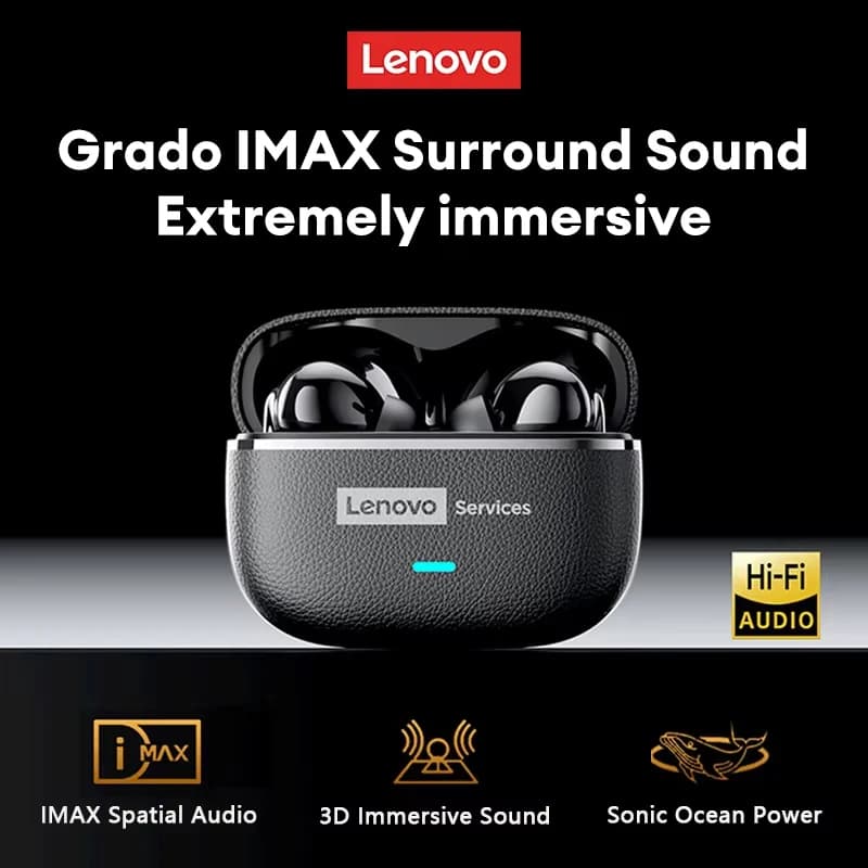 Lenovo LE208 หูฟังบลูทูธ หูฟังไร้สาย หูฟังเกมมิ่ง ไม่ดีเลย์ Latency ต่ำ เสียงดี เบสแน่น IPX5 กันน้ําคุณภาพเสียงไฮไฟ รูปที่ 5