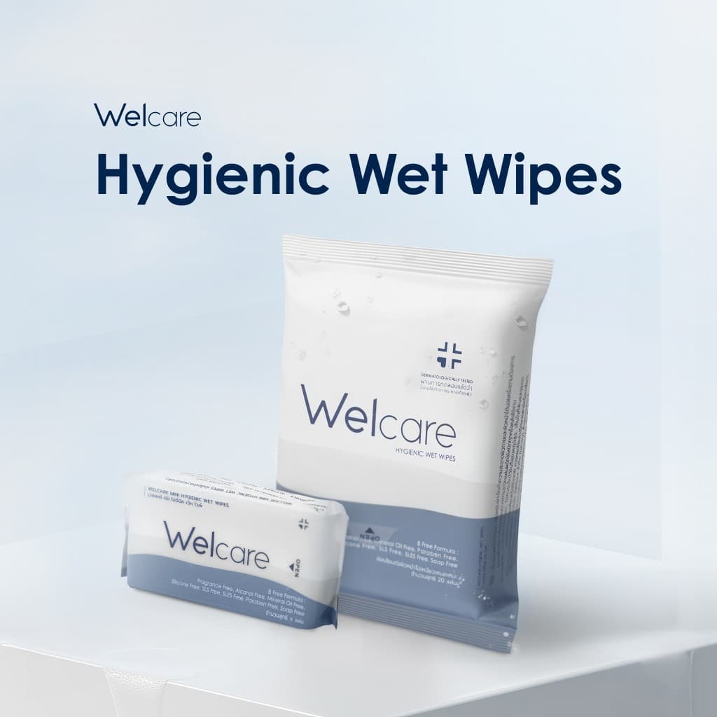 ทิชชู่เปียก Welcare Mini Hygienic Wet Wipes 8 ห่อ/แพ็ก ทำความสะอาดผิว สูตรไฮจีนิคไวพส์ รูปที่ 5