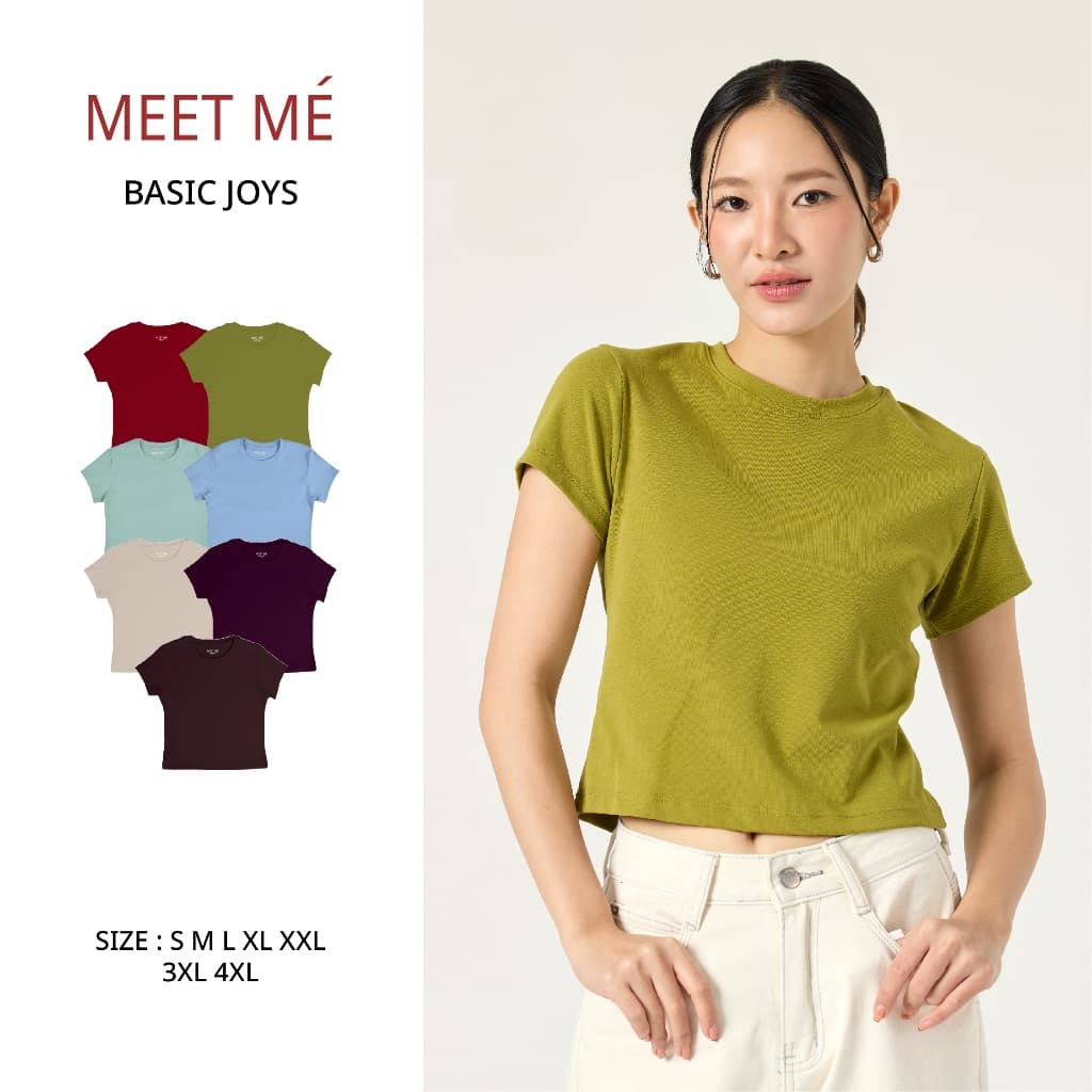 MEET ME - Top 0001 I BASIC JOYS เสื้อครอปเก็บหุ่นเป๊ะ รูปที่ 1