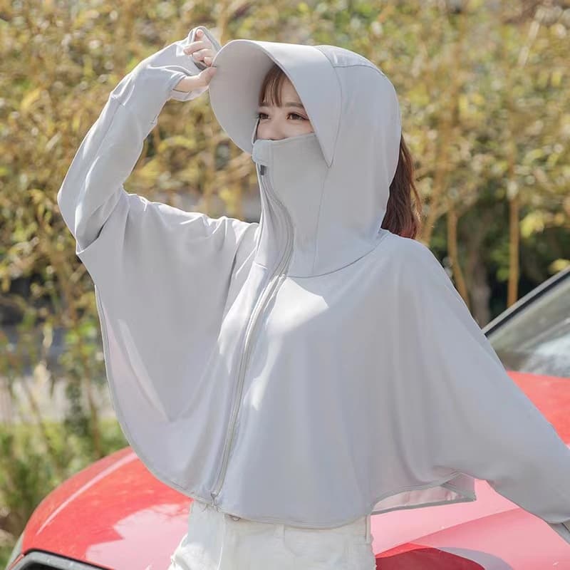 หมวกกันแดดสำหรับปั่นจักรยาน หมวกวิ่งออกกําลังกายผู้หญิง หมวกออกกําลังกายผู้หญิง ผ้าปิดหน้ากันแดดกัน ป้องกันแสงแดด ขับรถ รูปที่ 6