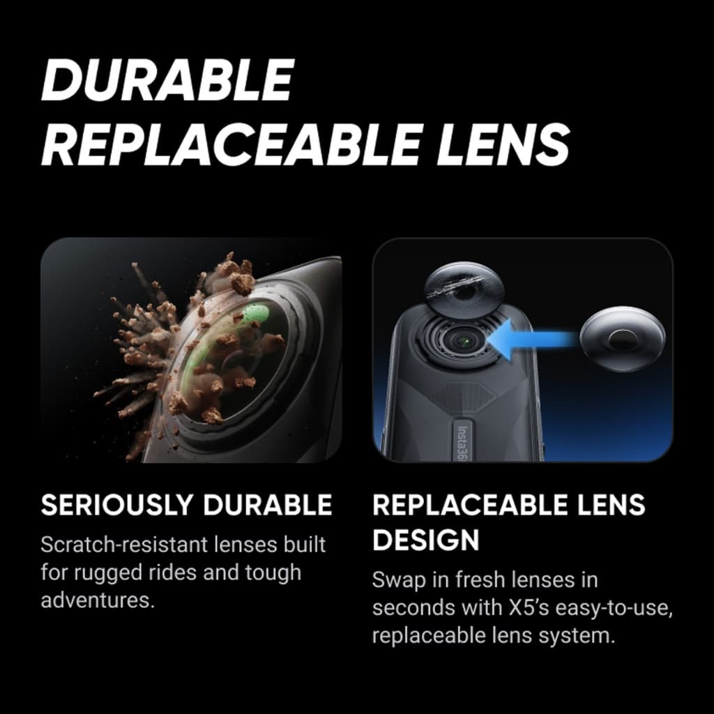 INSTA360 X5 กล้องแอคชั่น ถ่ายวิดีโอ 8K กันน้ำลึก 15m Sensor 1/1.28" ถ่ายรูป 72mp USB-C กล้อง 360 Action Camera รูปที่ 8
