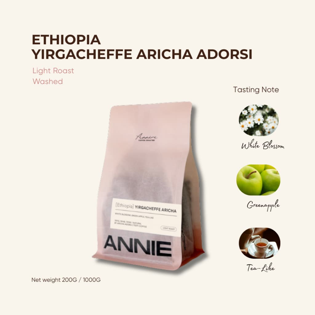 ANNIE - Ethiopia Yirgacheffe Aricha Adorsi Washed คั่วอ่อน รูปที่ 1