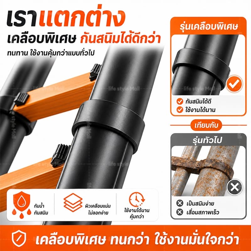 บันได บันไดพับได้ บันไดอลูมิเนียม รับน้ำหนักได้ 1000KG มีหลายฟังก์ชัน ปรับได้ แข็งแรงและทนทาน ยาวทั้งหมด 3.8m/4.8m/5.8m รูปที่ 2