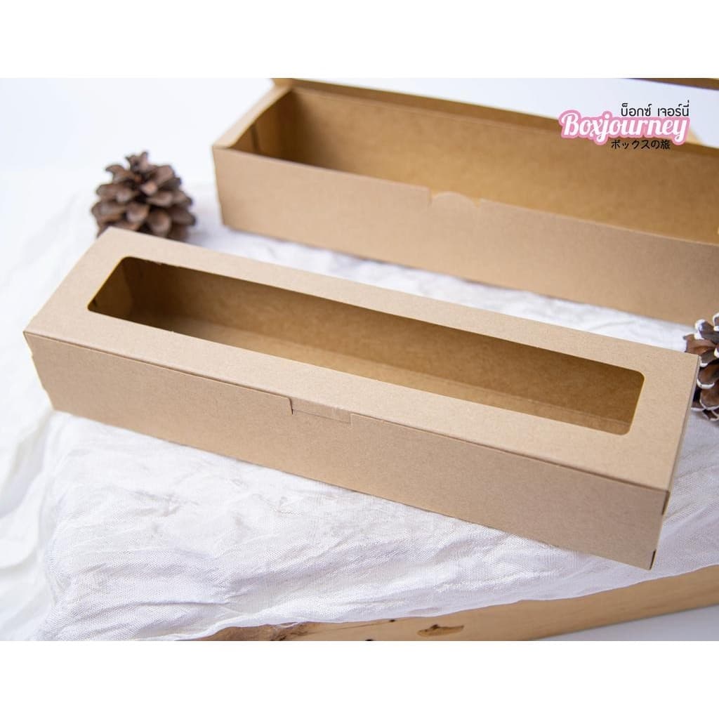 Boxjourney กล่องใส่พายสับปะรด 8x30x5.5 ซม. 20 ใบ/แพ็ค รูปที่ 1