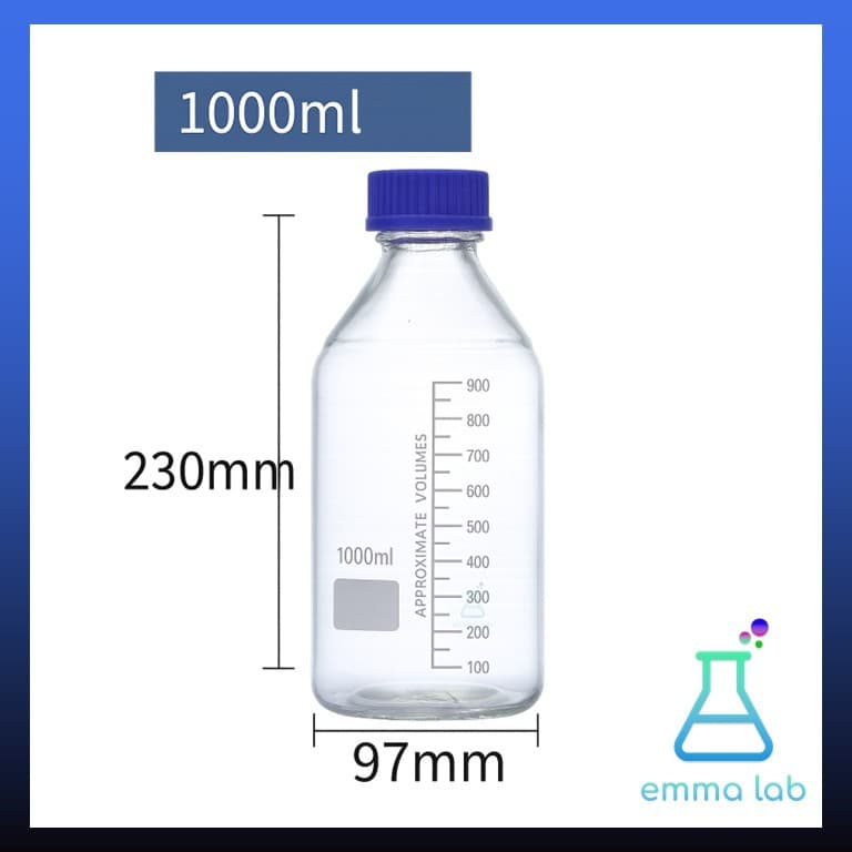 ขวดแก้ว ขวดสารเคมี แบบฝาเกลียว ขนาด 250, 500,1000,2000ml, Duran Bottle / Reagent bottle, Glass Laboratory Bottle, Glass รูปที่ 9