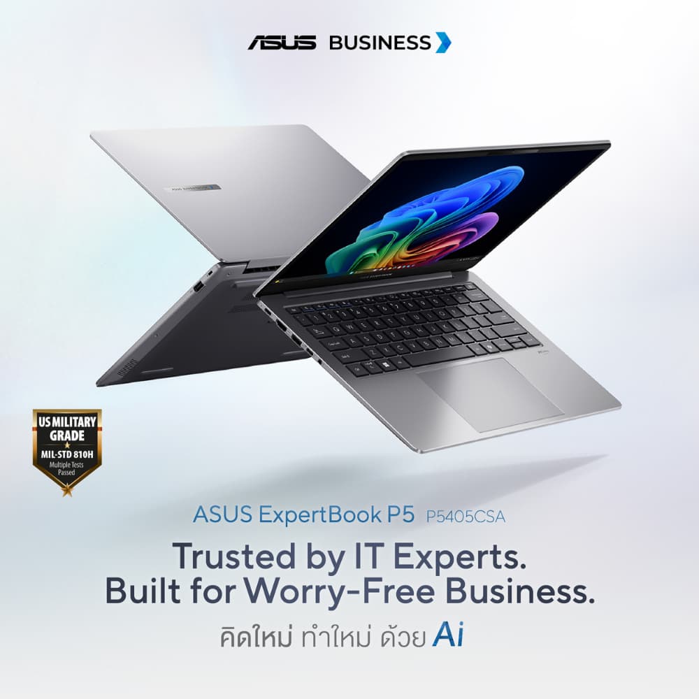 ASUS ExpertBook P5 14" WQXGA , Intel Core Ultra 7 258V, 32GB, 1TB SSD, W11Home รูปที่ 7