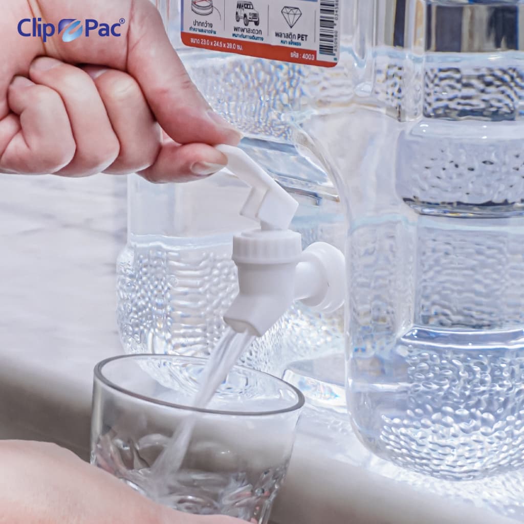 Clip Pac Water Dispenser แกลลอนน้ำ แกลลอนพลาสติก สำหรับใส่น้ำ มีหัวก๊อก มี BPA Free รูปที่ 9