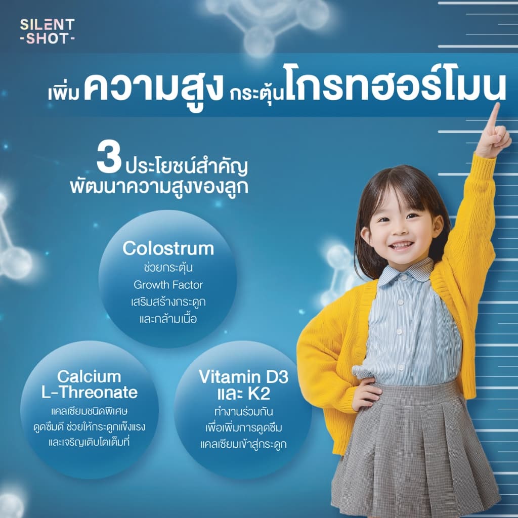 Silentshot HI SHOT&IRON SHOT&IMMU SHOT&DHA SHOT เสริมความสูง ธาตุเหล็ก ภูมิคุ้มกัน พัฒนาการเรียนรู้ รูปที่ 6