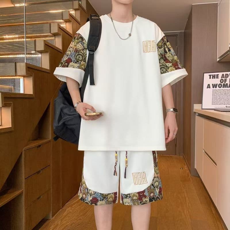 CODไซส์ใหญ่ชุดสูทผู้ชาย เสื้อ+กางเกง ชุดSet2ชิ้น นุ่มลื่น ใส่สบาย ไม่ร้อน ไม่อึดอัด 3 สีใหม่ให้ เหมาะกับฤดูร้อน รูปที่ 3