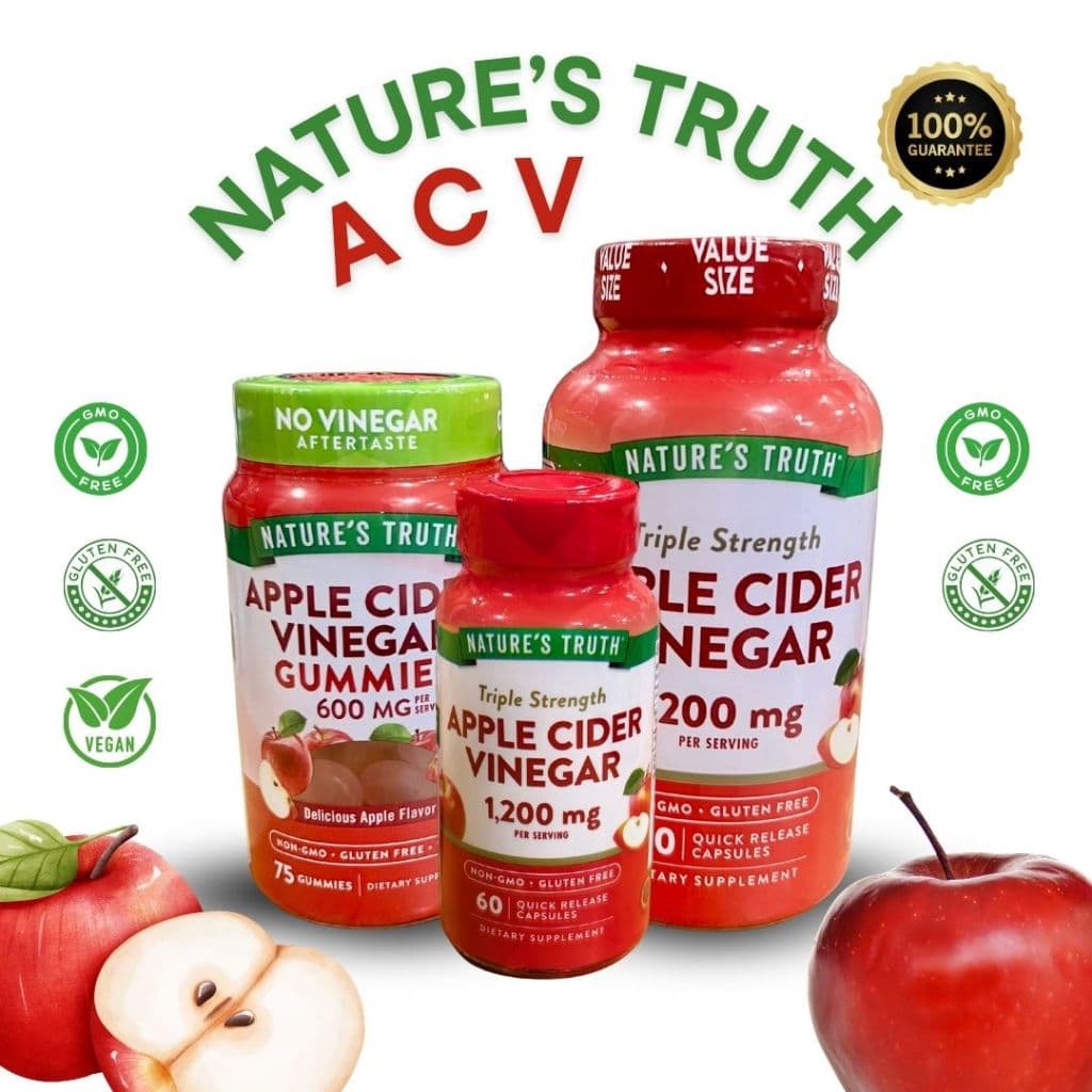 !!!Nature's Truth Apple Cider Vinegar แบบแคปซูล และ Gummies จากอเมริกา แท้ 100% รูปที่ 1