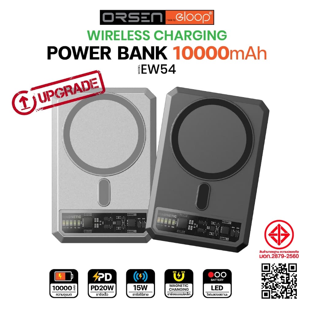 Orsen Eloop EW54 EW55 E53 E59 แบตสำรอง PowerBank พาวเวอร์แบงค์ ชาร์จเร็ว ของแท้ รูปที่ 3