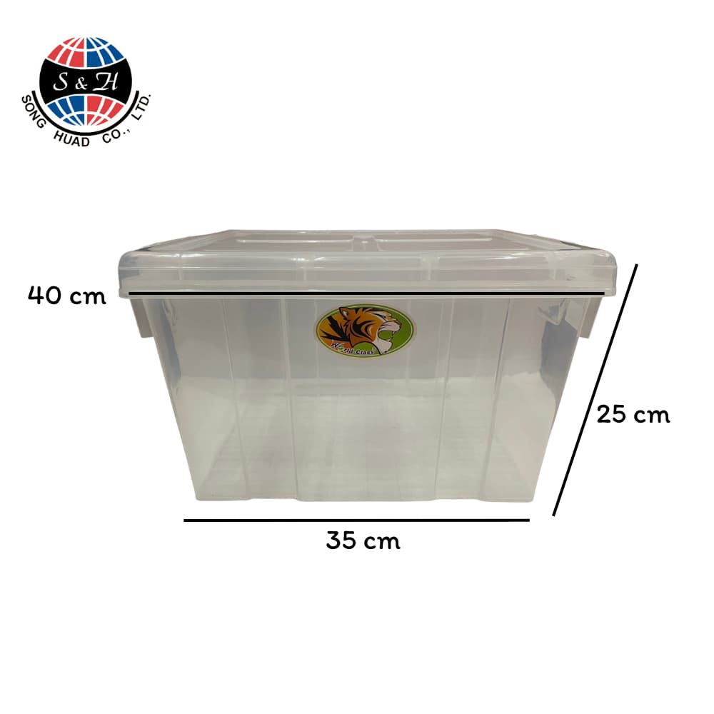 กล่องพลาสติกใสมีฝาปิด ขนาด 40x30x25.5cm รุ่น 7044 รูปที่ 6