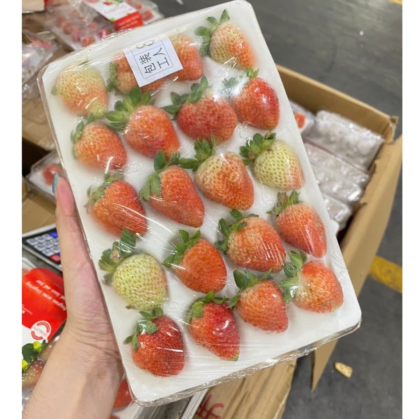 สตรอเบอรี่สด สตรอเบอรี่นำเข้าจากจีน เปรี้ยวหวาน สดชื่น ขนาด15-20-24ลูก อ่านรายละเอียดทุกอย่างก่อนกดสั่ง รูปที่ 3
