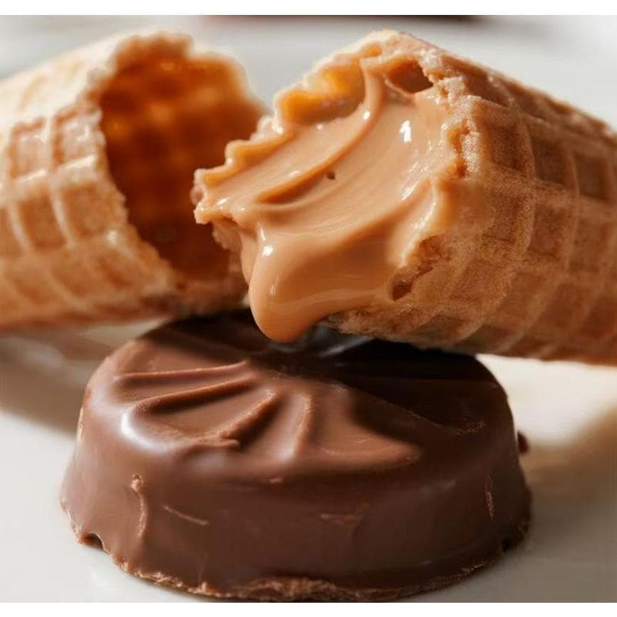 เวเฟอร์โคนกรอบรส Peanut Butter Chocolate หวาน กรอบ อร่อยในทุกคำ ขนาด 300 กรัม รูปที่ 4