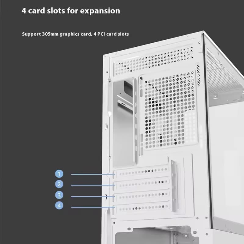 เคสคอมพิวเตอร์ MATX ATX Panorama Tempered Gaming Case เบอร์แก้ว toughened 3 มม รับประกันสินค้า 1 ปี รูปที่ 5