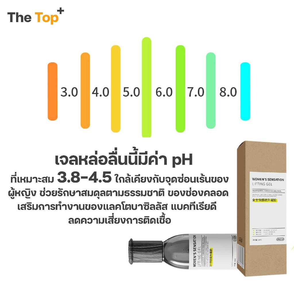WOMEN'S SENSATION LIFTING GEL pH 3.8–4.5 เจลหล่อลื่นสำหรับผู้หญิง ขนาด 30 มล. รูปที่ 5