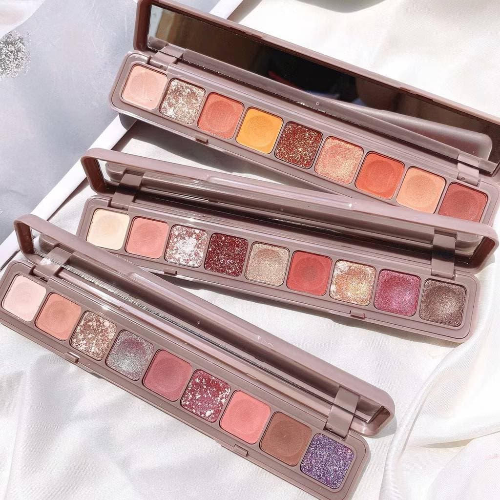 C.18..LAMEILA พาเลทยาว อายแชโดว์ 9 สี เนื้อดินน้ำมัน สีสวย ติดทน กันน้ำ เนื้อกลิต​เตอร์​ รูปที่ 4