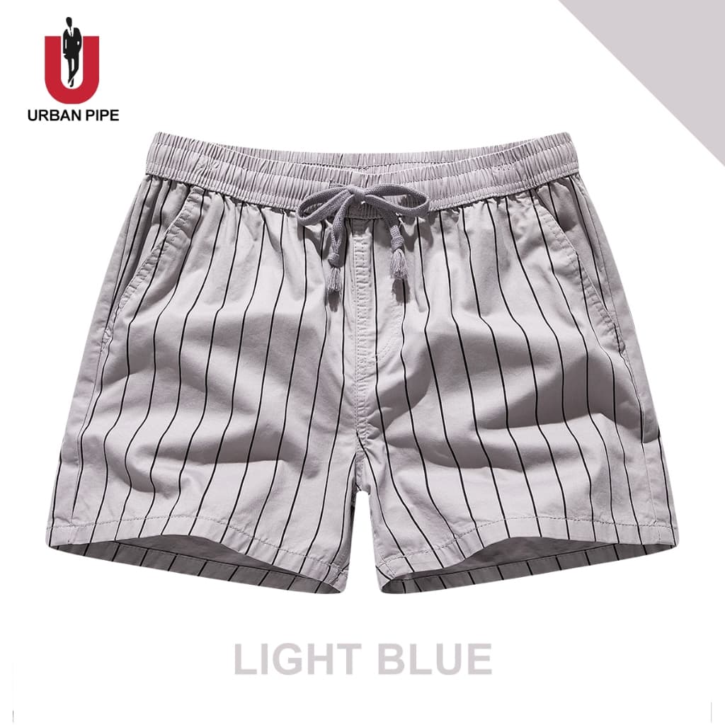 URBAN PIPE ลายกางเกงผู้ชาย 28-34 เหนือเข่า แถบยางยืด ผ้าฝ้าย สันทนาการ Stripe Cotton Shorts 320536 รูปที่ 6