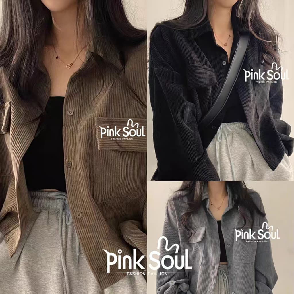 เสื้อแจ็กเก็ต แขนยาว ผ้าลูกฟูก ทรงหลวม ขนาดใหญ่ สไตล์เกาหลี แฟชั่นฤดูใบไม้ร่วง สําหรับผู้หญิง 2024 Clothing Women