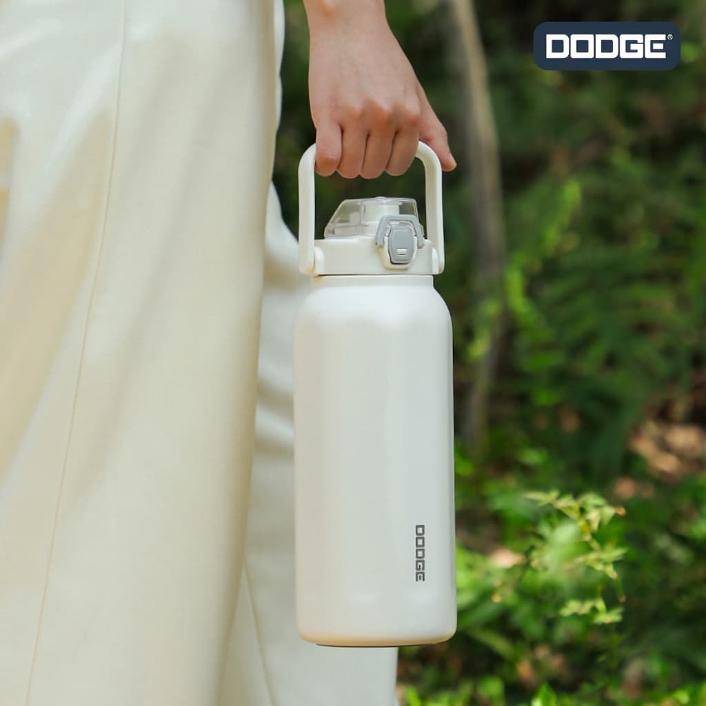 DODGE กระบอกน้ำทรงตรงพร้อมหูหิ้ว ไม่รั่วซึม เก็บอุณหภูมิได้ยาวนานทั้งร้อนและเย็น SUS316 สะดวกในการพกพาและดูมีสไตล์ รูปที่ 2