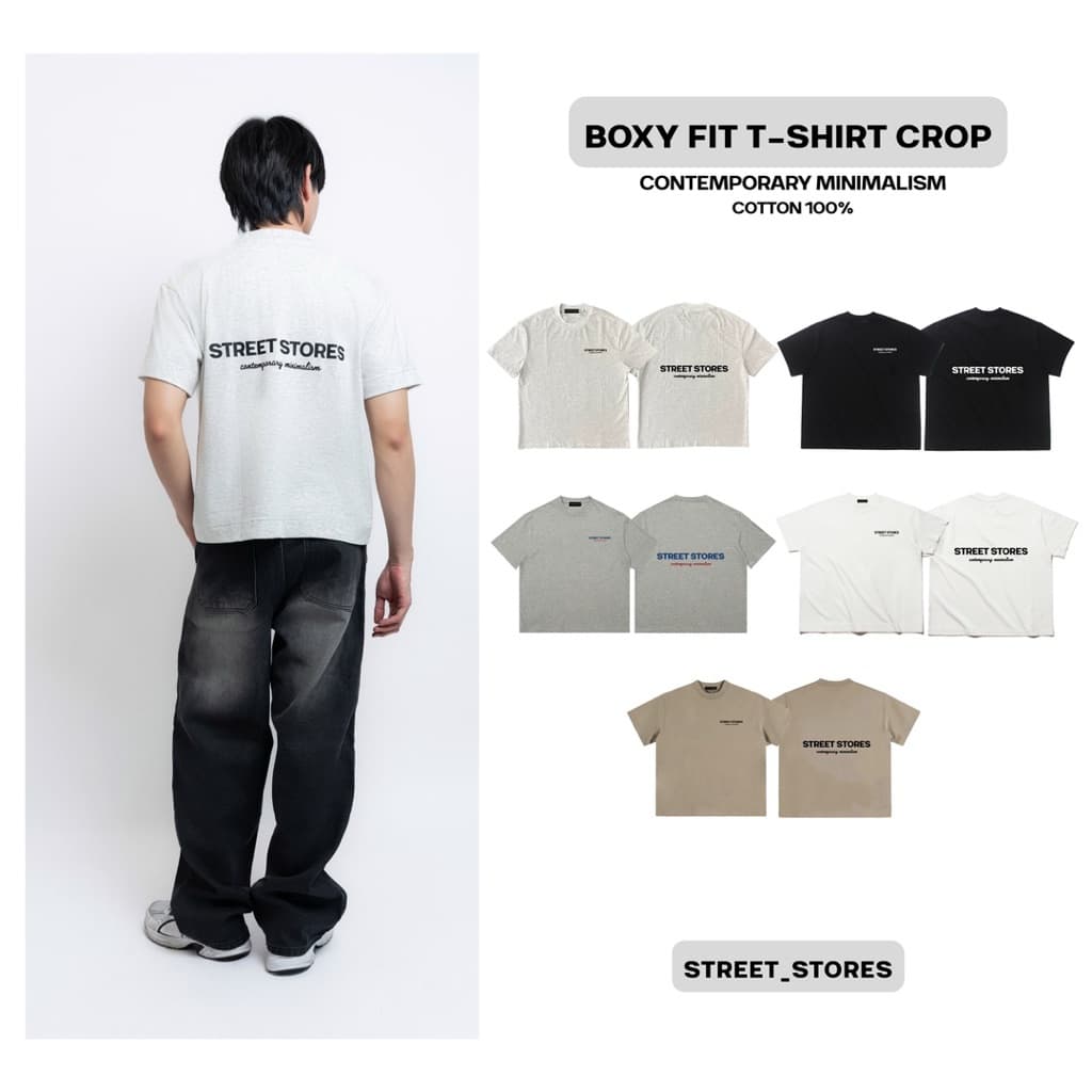 เสื้อยืดBoxy ครอป คอฟิต รูปที่ 1