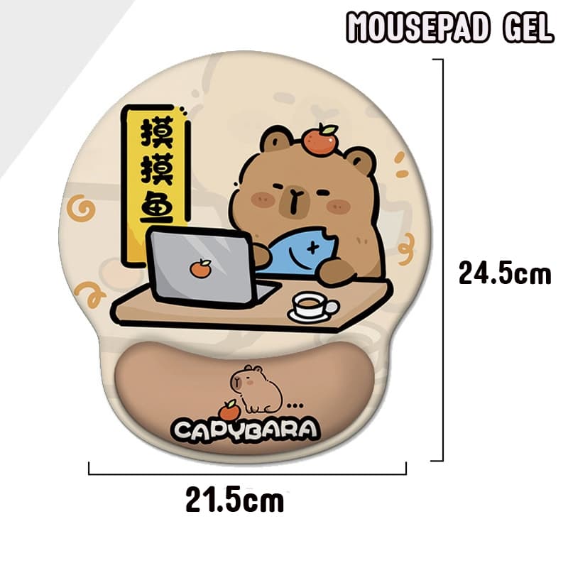 MOUSEPAD GEL รองข้อมือ พิมพ์ลายCAPYBARA รูปที่ 8