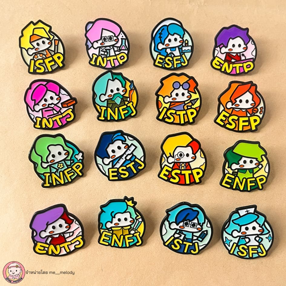 เข็มกลัด MBTI เข็มกลัดบุคลิกภาพ 16แบบ INTP INTJ ISTJ ISFJ INFJ มีทุกไทป์ รูปที่ 3