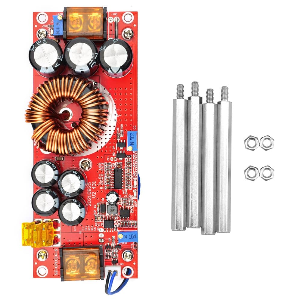 Boost Converter 1800W 40A โมดูลเพิ่มแรงดัน DC-DC10-60V ถึง 12-90V สำหรับรถยนต์ แบตเตอรี่ โซลาร์เซลล์ รูปที่ 9