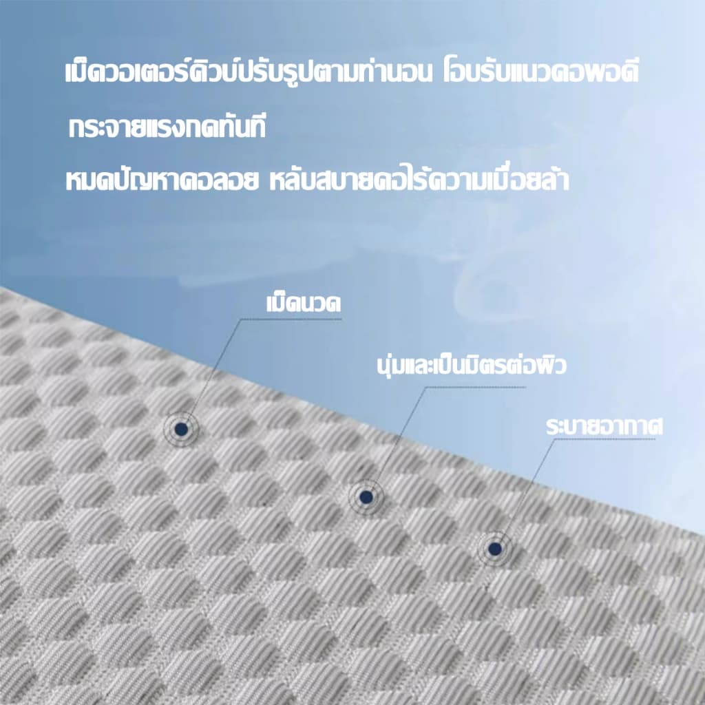 หมอนหมอนเย็น ลดอาการปวดคอ ป้องกันไรฝุ่น หมอนนอน หมอนหนุน หมอนโรงแรม 1000g Sonw Pillow รูปที่ 4