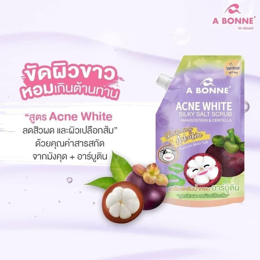 A bonne Silky salt scrub เอ บอนเน่ เกลือสครับ ขัดผิวขาว กระจ่างใส มี 4 สูตรให้เลือก ไม่บาดผิว รูปที่ 5