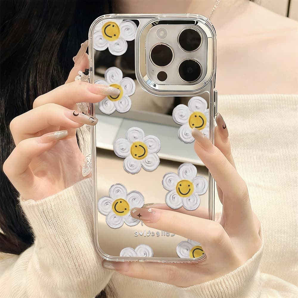 COD Case เคส iPhone 11 13 16 15 14 12 17 Pro Max เคสไอโฟน11 16promax Case ลายดอกไม้ กรณีโทรศัพท์มือถือชุบกระจก รูปที่ 4