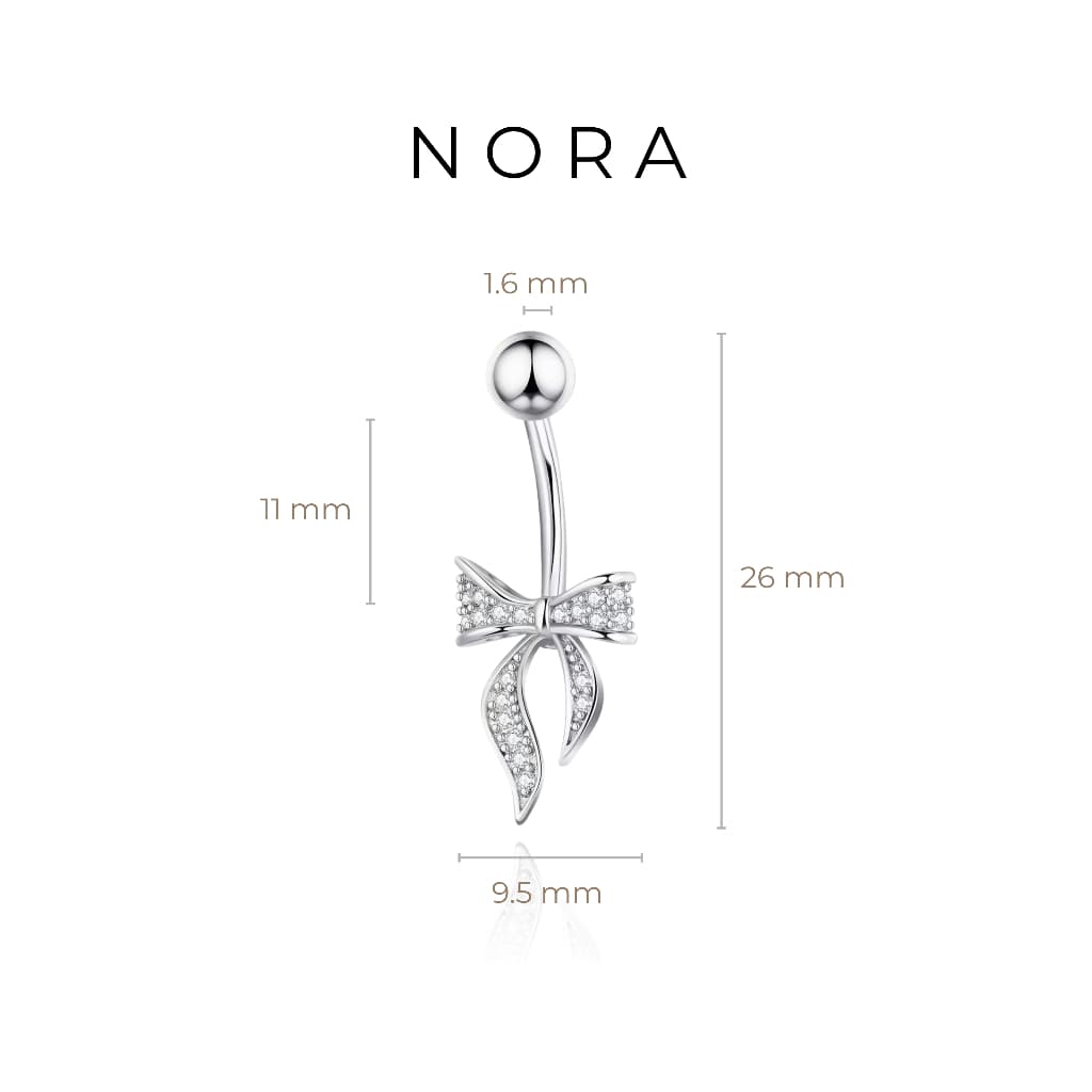 Jewelry แหวนสะดือ ปุ่มท้องแหวน สเตนเลส แบบโบว์ ใกล้ชิด เจาะสะดือ เครื่องประดับหน้าท้อง NR251001 รูปที่ 3