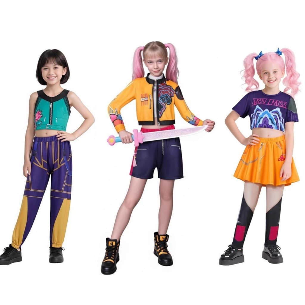 ชุดคอสเพลย์ Zoe Mira Rumi Devil Hunter จาก K-Pop Idol ชุดฮาโลวีน/คริสต์มาสพิมพ์ลาย 3 มิติ รูปที่ 1