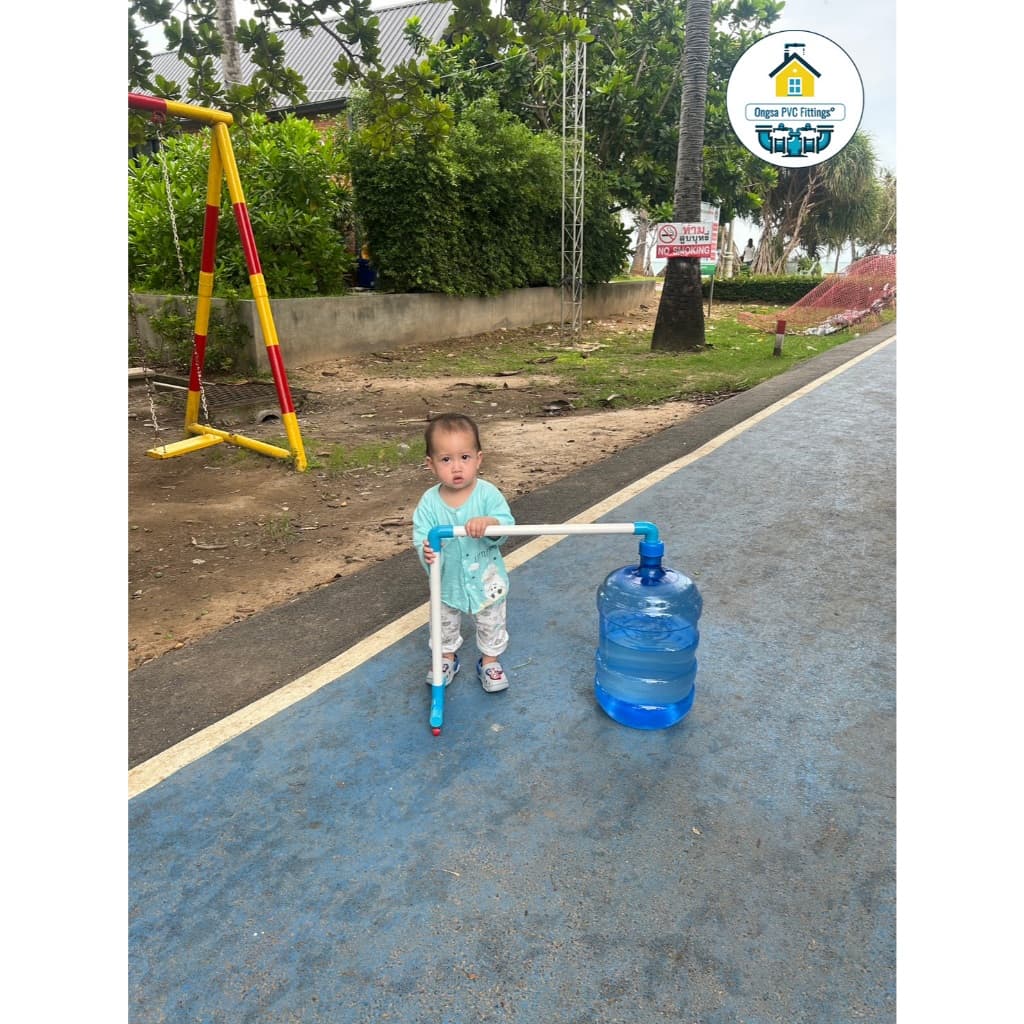 กระแตเวียนหัดเดินเด็ก-ฝาสีน้ำเงิน ที่หัดเดินเด็ก ฝึกยืนท่อ PVC ฝึกเดินตั้งแต่ก้าวแรก รูปที่ 8