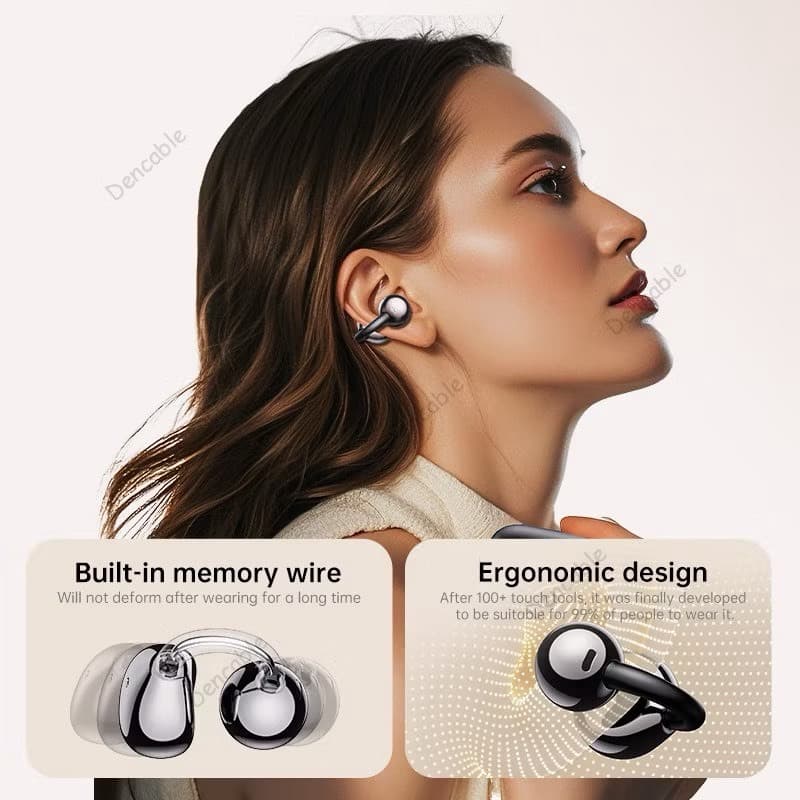 หูฟังบลูทูธไร้สาย ANC ตัดเสียงรบกวน Bluetooth 6.0 หน้าจอสัมผัส AI รองรับ150ภาษา สวมใส่เหมาะออกกำลังกายทุกสไตล์ รูปที่ 5