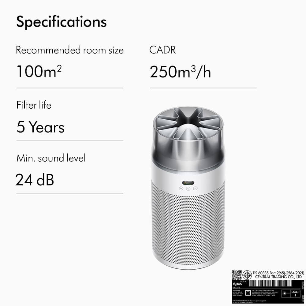 Dyson HushJet ™ Purifier Compact เครื่องฟอกอากาศ ไดสัน สีขาว รูปที่ 8