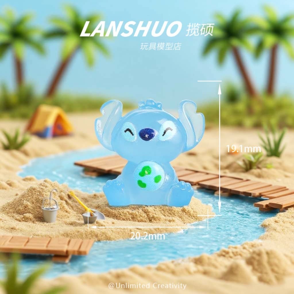 เรซิ่นสติช 20/50/100ชิ้น ตกแต่งห้องนอน ตกแต่งบ้าน เรืองแสง เรซิ่นเรืองแสง ตุ๊กตาเรซิ่น เรืองแสง รูปที่ 9