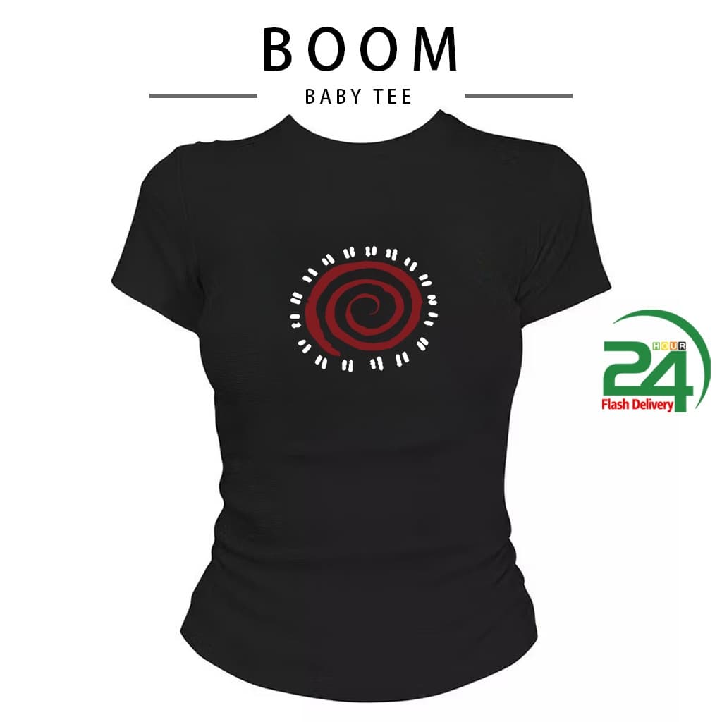 COD เสื้อครอปท็อป แขนสั้น babytee สไตล์เกาหลี y2k T-shirt เสื้อสาวอวบ | มีลายปริ้นหัวใจศิลปะ S-L รูปที่ 8