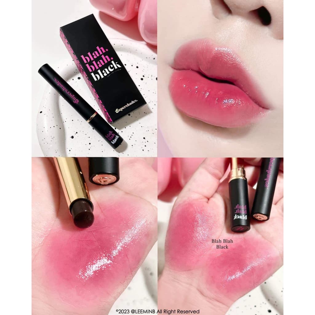 Supershades Blah Blah Balm blah blah black บาร์บาร์บาล์ม ลิปบาล์ม ปากฉ่ำสวย ไม่ลอก สีติดทนนาน รูปที่ 4