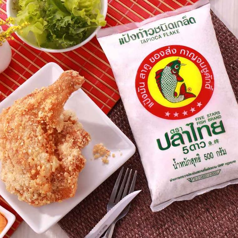 ยกมัด 40 ซอง แป้งท้าวชนิดเกล็ด ตราปลาไทย 5 ดาว ขนาด 500 กรัม รูปที่ 2