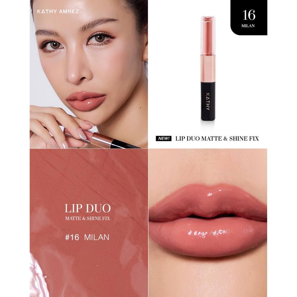 Beauty-Siam แท้ทั้งร้าน !! รุ่นใหม่ล่าสุด KATHY AMREZ Lip Duo Matte & Shine Fix รูปที่ 5