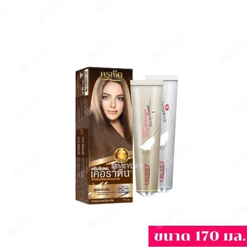 Cruset Keratin Hair Straightener Cream ครูเซ็ท ครีมยืดผม เคอราติน 60 - 170ml ใช้กับเครื่องหนีบผมไฟฟ้า รูปที่ 7