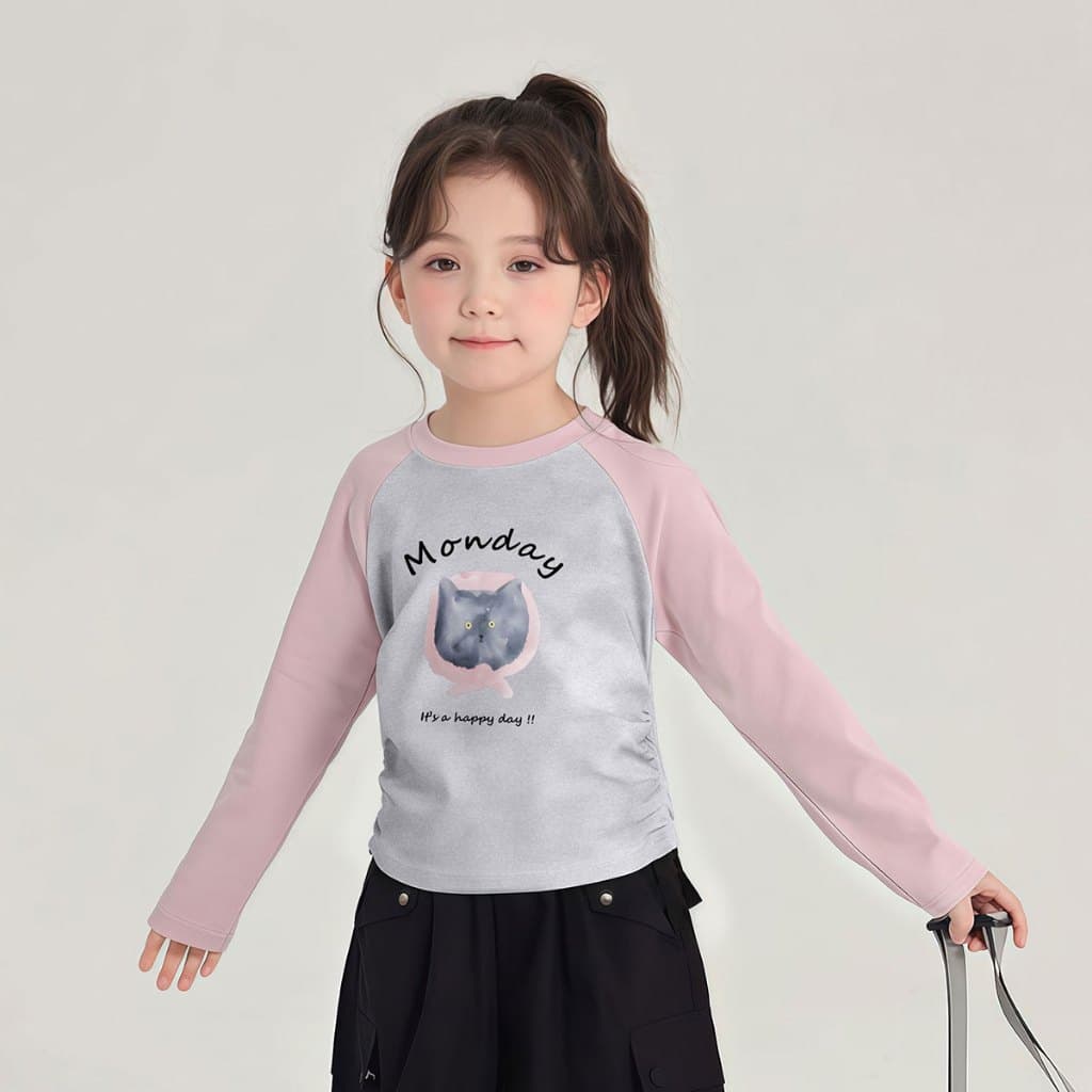 Beryl kidsเสื้อยืดเด็กหญิงเสื้อเด็กแขนยาว คอกลม พิมพ์ลายน่ารัก ลำลองใส่สบาย ใส่ได้หลายโอกาส ผ้านุ่ม งานดี รูปที่ 6